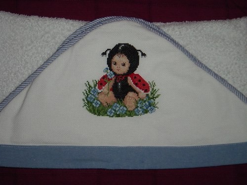 grille point de croix sortie de bain bebe