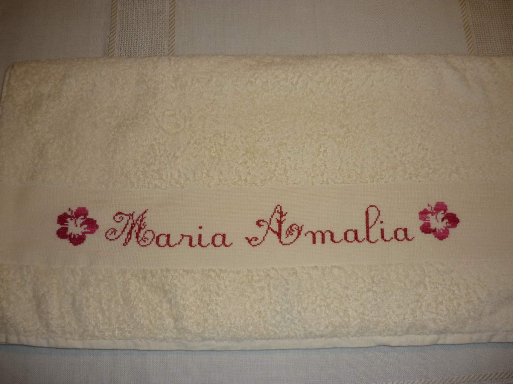 grille point de croix sortie de bain bebe