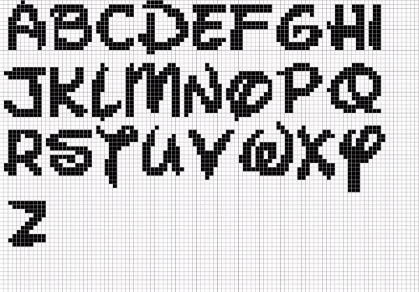 point de croix ecriture disney