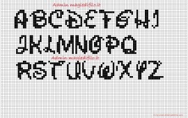 point de croix ecriture disney