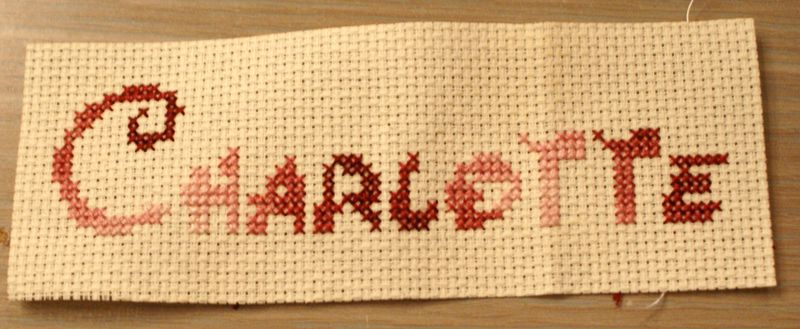 point de croix ecriture disney