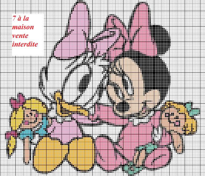 point de croix minnie