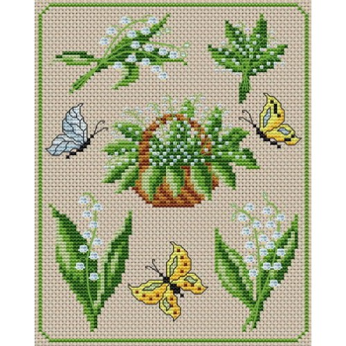 point de croix muguet gratuit