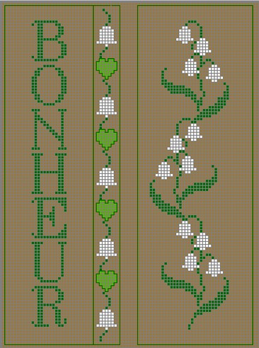point de croix muguet gratuit