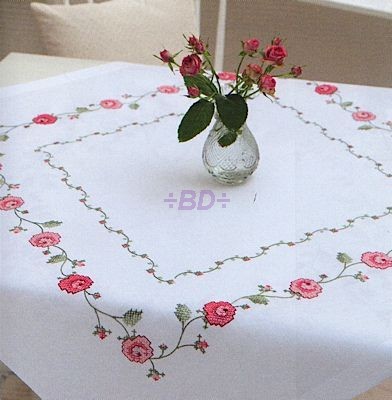 point de croix nappe de table