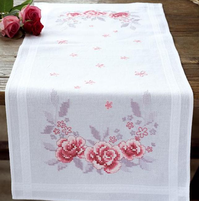 point de croix nappe de table