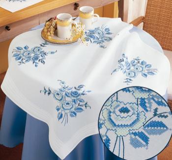 point de croix nappe de table