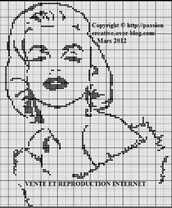 point de croix visage